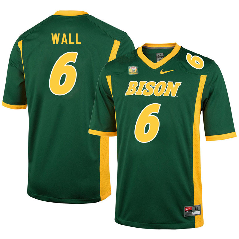 Men #6 Cedric Wall North Dakota State Bison College Football Jerseys Sale-Green